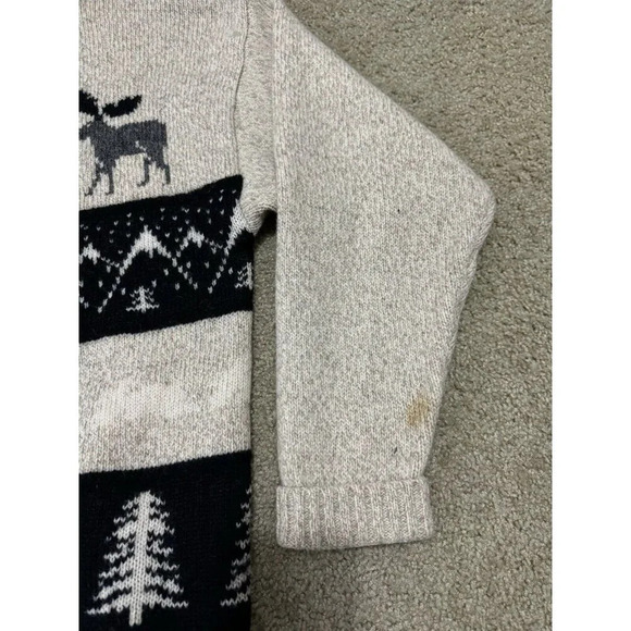 EDDIE BAUER Vintage Women Winter Cardigan Sweater Wool 80's USA Made MEDIUM READ - Picture 5 of 8